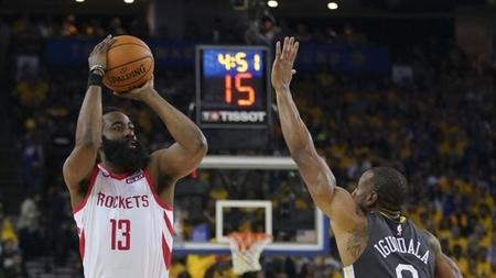 2018年西部半决赛火箭对勇士(勇士VS火箭今天录像回放)