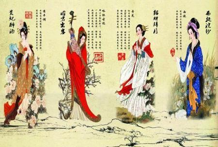 我国古代的四大美女分别是谁(杨贵妃,王昭君,西施,貂蝉)