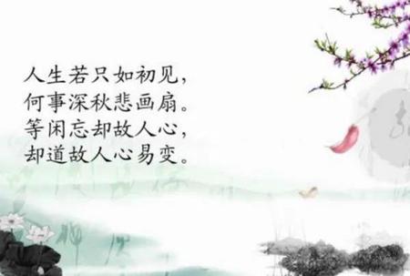 人生人生若只如初见下一句是什么